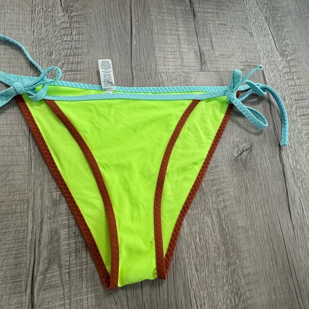 Aerie Lime and Brown Bikini Bottom